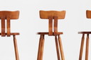 Set van 3 vintage brutalist bar krukken