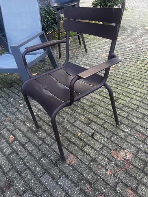 4x Fermob Luxembourg Brown Chairs