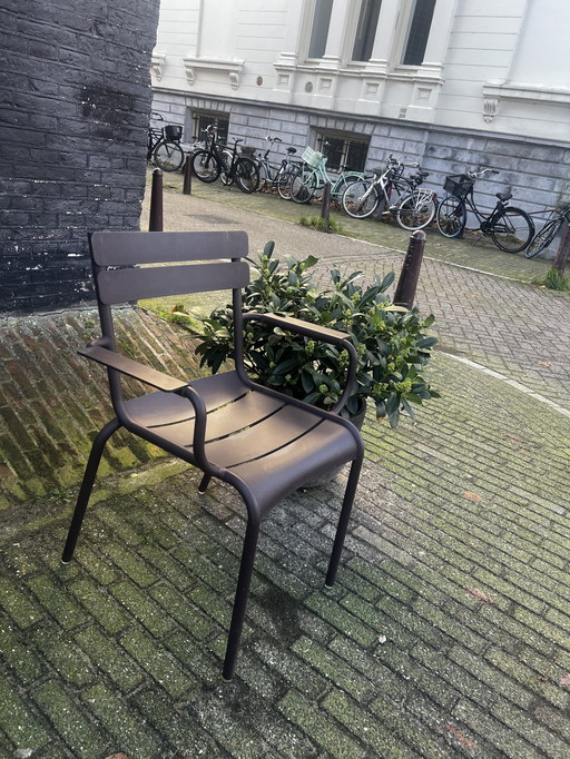 4x Fermob Luxembourg Brown Chairs