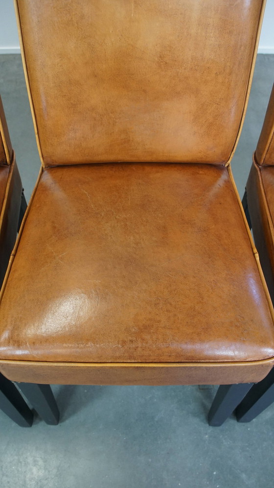 Image 1 of 4 x Schapenleren Eetkamerstoel