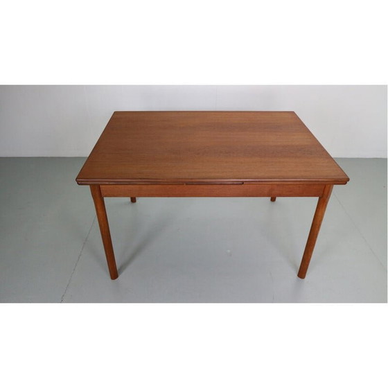 Image 1 of Mid-eeuwse Deense uitschuifbare teakhouten eettafel, 1960