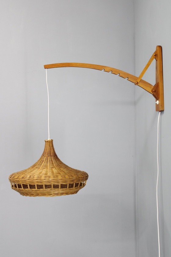 Image 1 of Houten wandlamp 1960 van Pokrok Zilina, Tsjecho-Slowakije