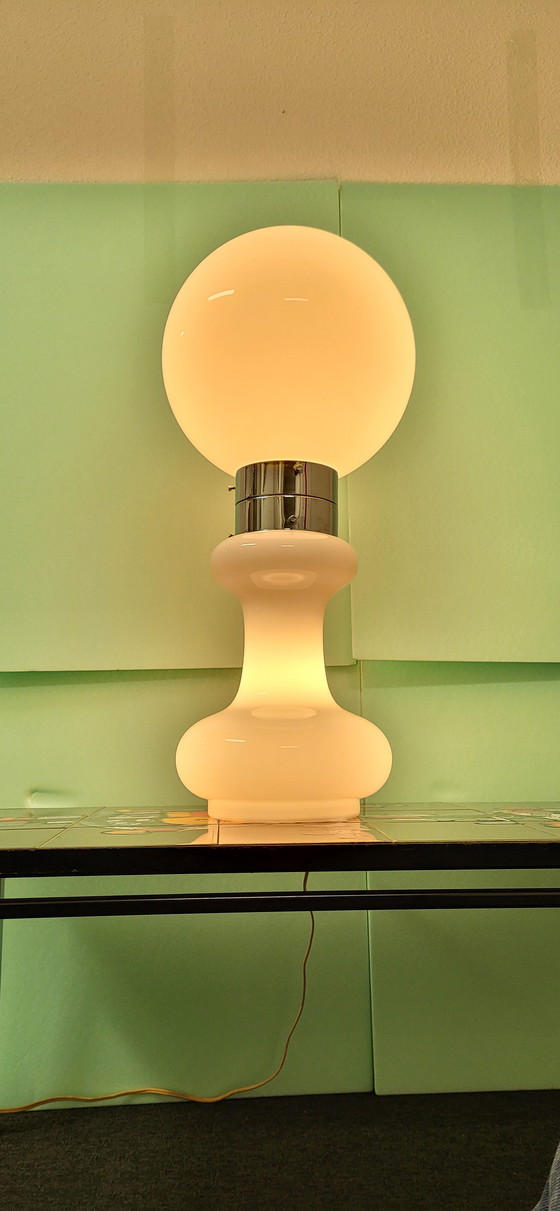 Image 1 of Massive Belgium glazen lamp