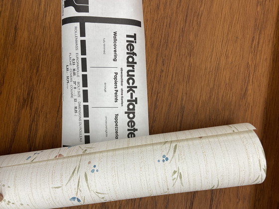 Image 1 of Vintage behang | Retro | Bloemetjes | 7 rollen