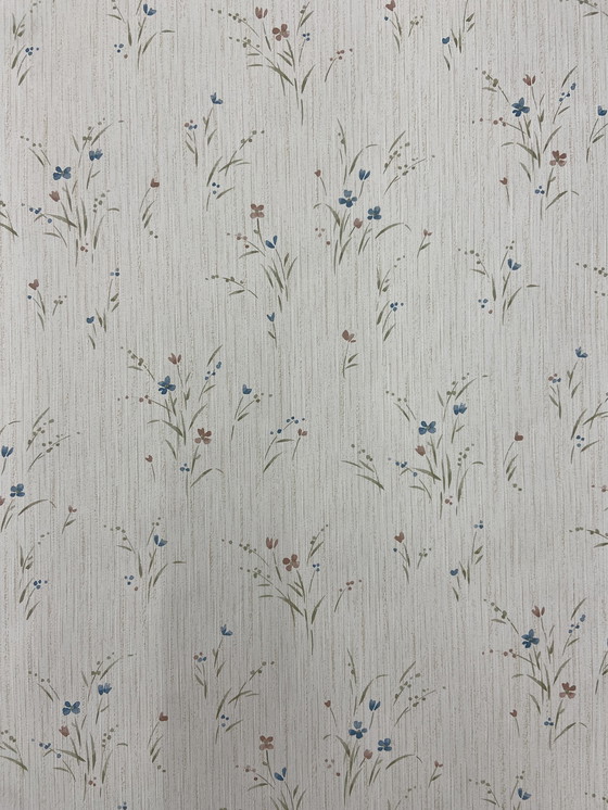 Image 1 of Vintage behang | Retro | Bloemetjes | 7 rollen