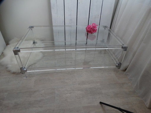 Lucite - glas salontafel