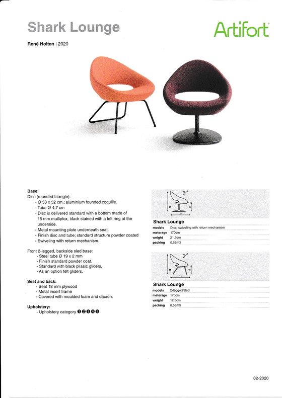 Image 1 of Artifort Shark Lounge fauteuil