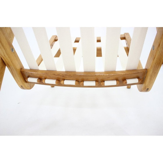 Image 1 of Vintage eikenhouten fauteuil van Jan Vaněk, Tsjecho-Slowakije 1970