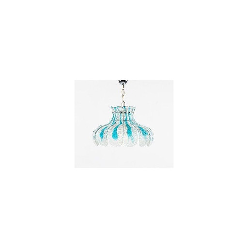 Vintage Murano glazen bloemblad hanglamp door Carlo Nason voor Mazzega