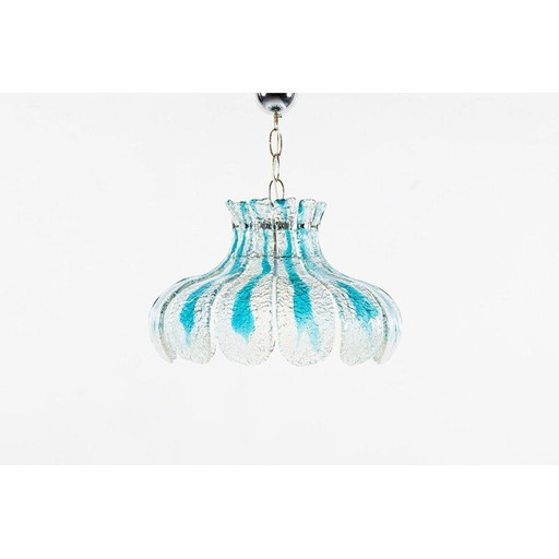 Vintage Murano glazen bloemblad hanglamp door Carlo Nason voor Mazzega