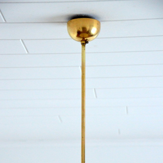 Image 1 of Hanglamp Opaline Geel Art Deco Vintage