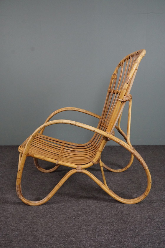 Image 1 of Vintage Rohé Noordwolde rotan fauteuil