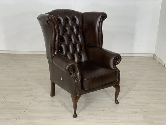 Image 1 of Chesterfield fauteuil herenfauteuil kantoor fauteuil woonkamer fauteuil echt leer