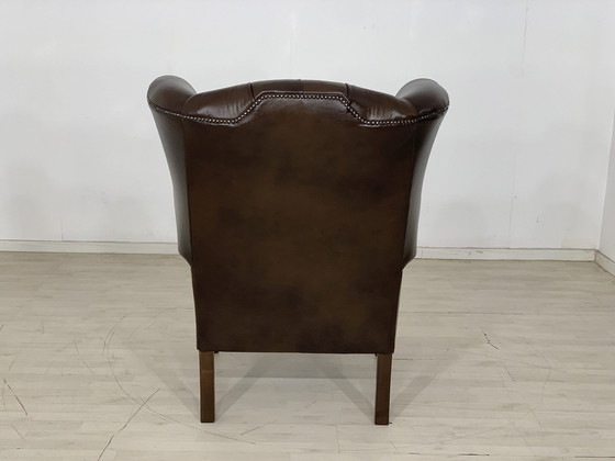 Image 1 of Chesterfield fauteuil herenfauteuil kantoor fauteuil woonkamer fauteuil echt leer