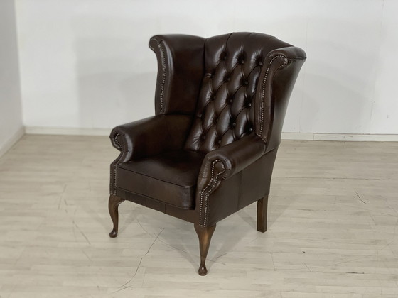 Image 1 of Chesterfield fauteuil herenfauteuil kantoor fauteuil woonkamer fauteuil echt leer