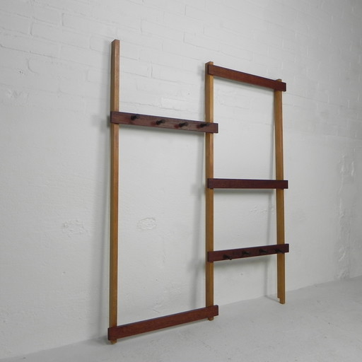 Vintage Wandkapstok in verschillende houtsoorten