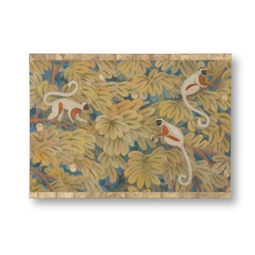 Vintage beschilderd canvas Chimpansees