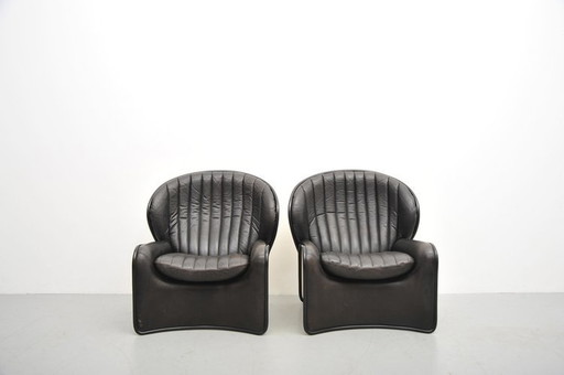 André Vandenbeuck Fauteuil Lotos Wit Zwart 1971