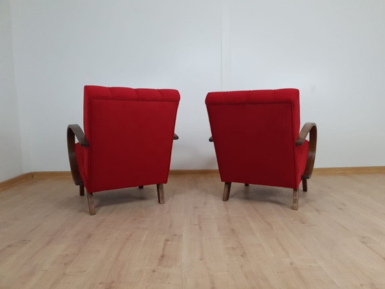 Image 1 of 2x Jindrich Halabala gerestaureerde fauteuils