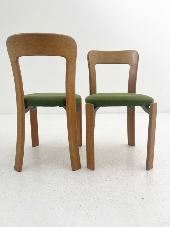 Image 1 of Set van 5 postmoderne groene stapelbare stoelen van Bruno Rey voor Dietiker, 1970