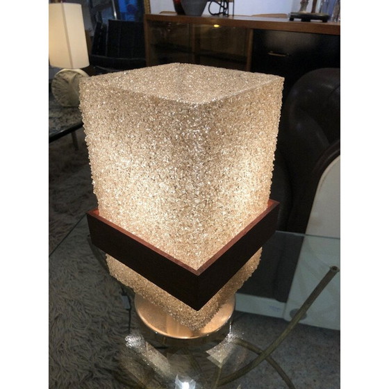 Image 1 of Vintage kunsthars lamp Jolie lumière tamisée met metalen voet, 1950