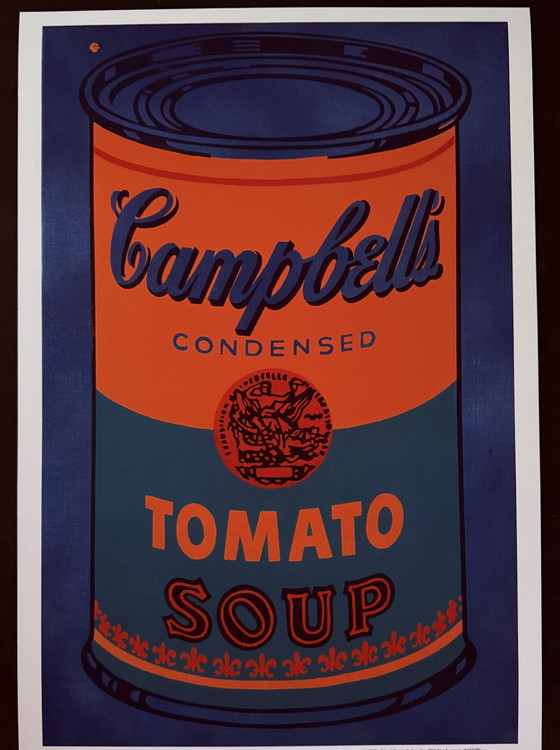 Image 1 of Andy Warhol: "Colored Campbell'S Soup Can, 1965 (Blue & Orange)".