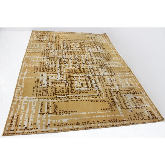 Image 1 of Vintage tapijt met modern geometrisch ontwerp, Tsjecho-Slowakije 1960