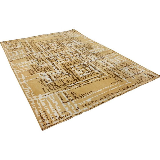 Image 1 of Vintage tapijt met modern geometrisch ontwerp, Tsjecho-Slowakije 1960