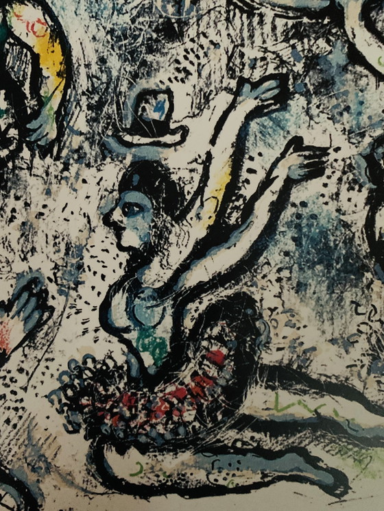 Image 1 of Marc Chagall “Les Saltimbanques” Kleurenlitho 1969. La Collection Sorlier 591. Getekend En Genummerd In De Plaat. Uitsteke