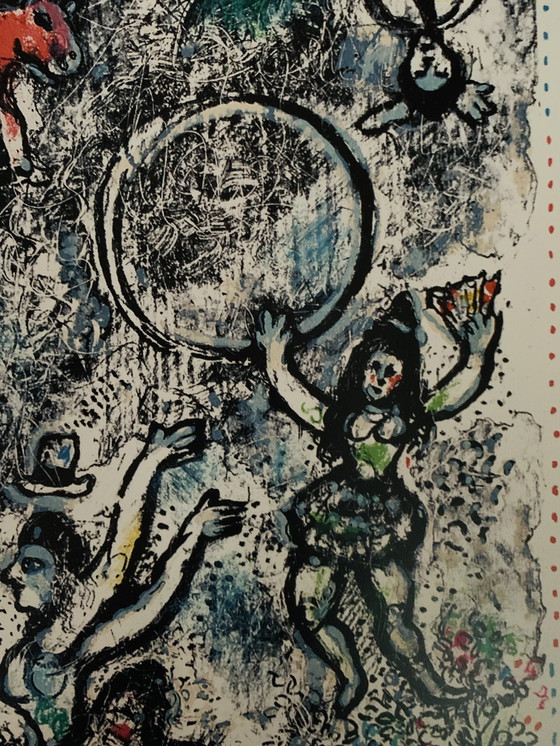 Image 1 of Marc Chagall “Les Saltimbanques” Kleurenlitho 1969. La Collection Sorlier 591. Getekend En Genummerd In De Plaat. Uitsteke