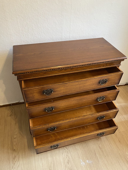 Vintage CCI Eikenhouten Ladekast met 4 lades