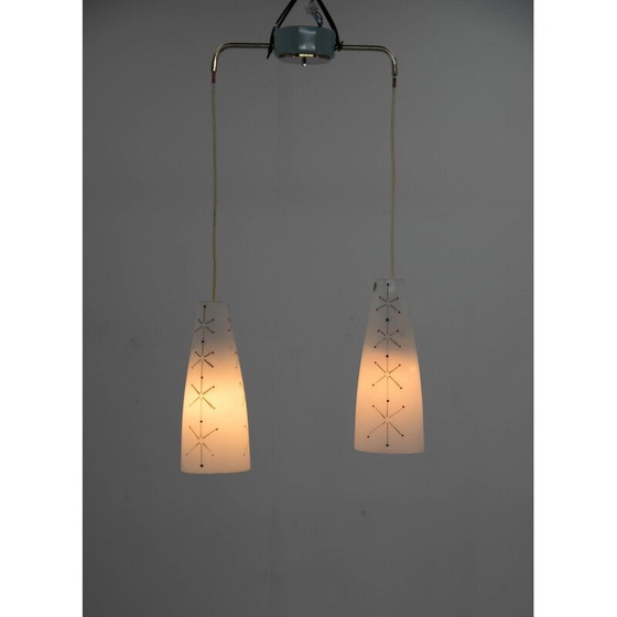Image 1 of Glazen hanglamp uit de Mid Century, Tsjecho-Slowakije 1950