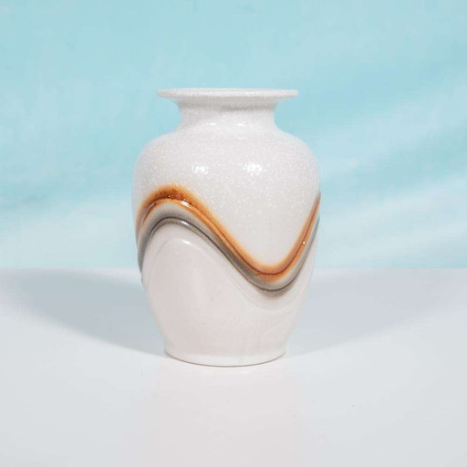 Space age 70s vaas fat lava, vintage handmade vase