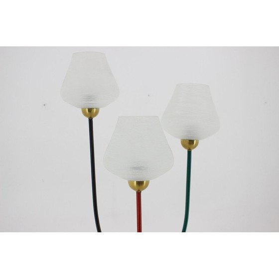 Image 1 of Vintage vloerlamp met 3 lampen, Tsjecho-Slowakije 1960