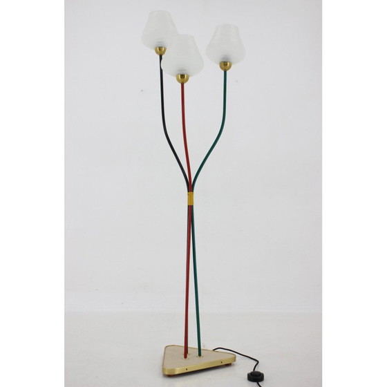 Image 1 of Vintage vloerlamp met 3 lampen, Tsjecho-Slowakije 1960