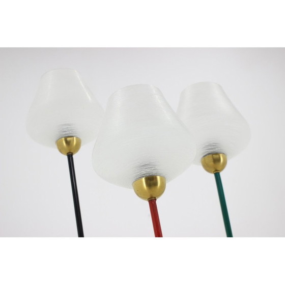 Image 1 of Vintage vloerlamp met 3 lampen, Tsjecho-Slowakije 1960
