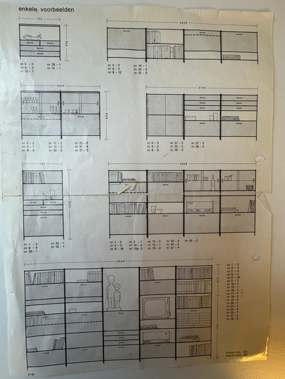 Image 1 of 4X Gispen 5600 Cordemeijer Wandmeubel