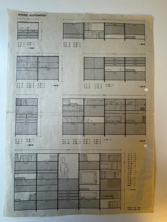 Image 1 of 4X Gispen 5600 Cordemeijer Wandmeubel