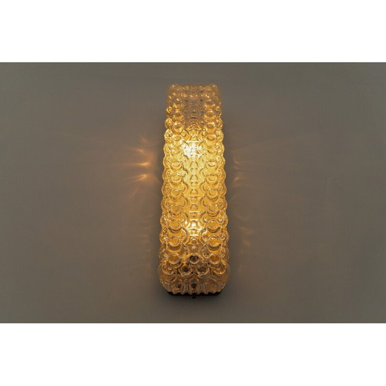 Image 1 of Vintage plafondlamp van geglazuurd glas en metaal, 1960