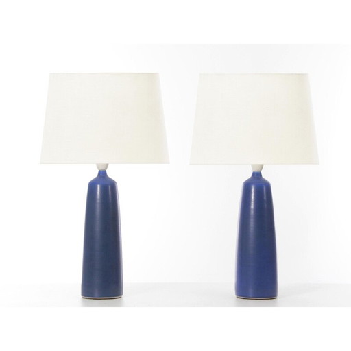 Paar Scandinavische vintage palshus lampen van keramiek model DL8 door Per en Annelise Linnemann Schmidt