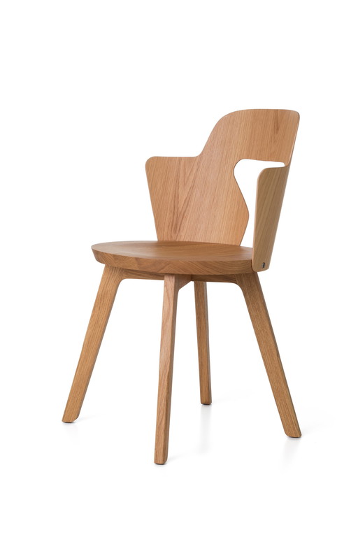 6x eiken stoelen design Alfredo Häberli voor Quodes