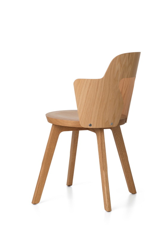 Image 1 of 6x eiken stoelen design Alfredo Häberli voor Quodes