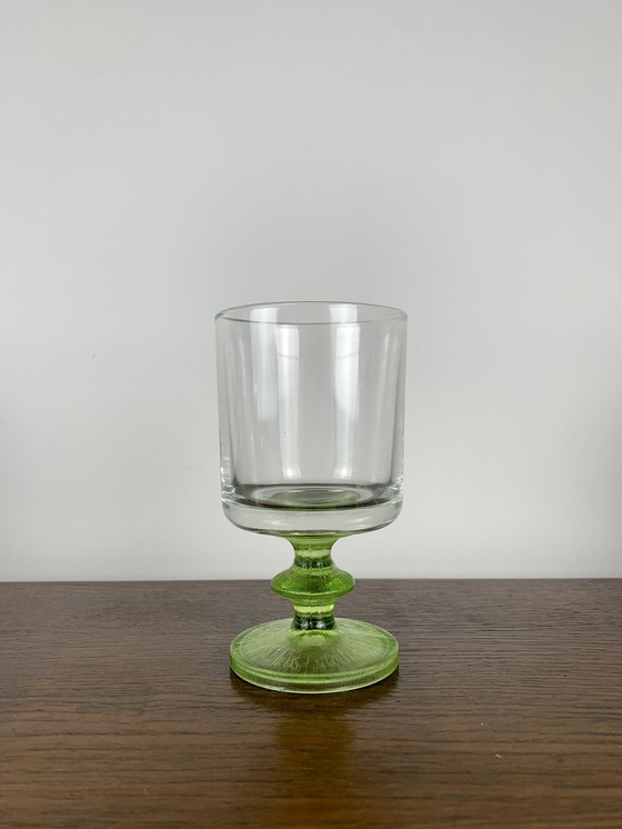 Image 1 of Set van 6 Italiaanse wijn- of cocktailglazen uit de jaren 1960/70