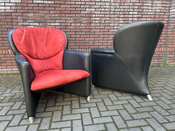 Image 1 of 2x Leolux Excalibur Fauteuils