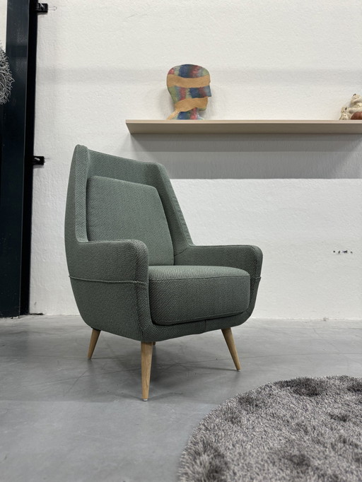 Gelderland 7850 Hold Tide Fauteuil Groen Opera Stof