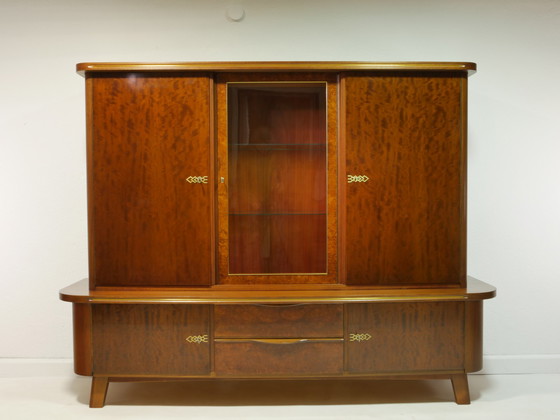 Image 1 of Vintage highboard / woonkamer kast met bar, jaren 50, Duitsland