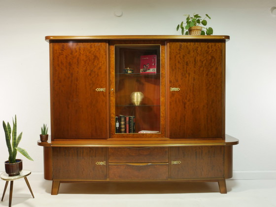 Image 1 of Vintage highboard / woonkamer kast met bar, jaren 50, Duitsland