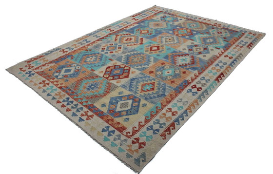 Image 1 of Originele oude stijl Kelim Afghan 291 X 204 Cm Top staat