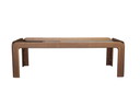Scandinavische salontafel van Hout en rookglas