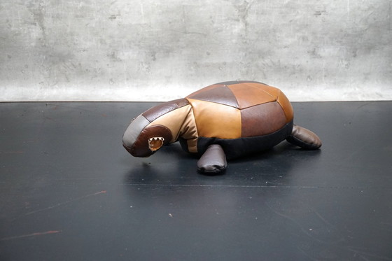 Image 1 of Vintage Leer patchwork schildpad, 1960